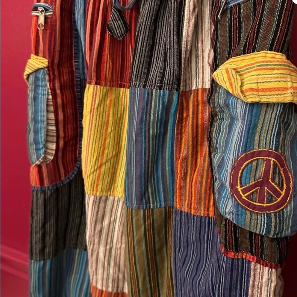 Boho Multicolor Patchwork Pants - image 5